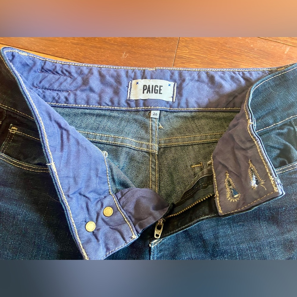 ✨HOST PICK✨ PAIGE Hidden Hills Straight Leg Woman’s’ Denim Jeans Size 26W x 33L - Picture 9 of 9